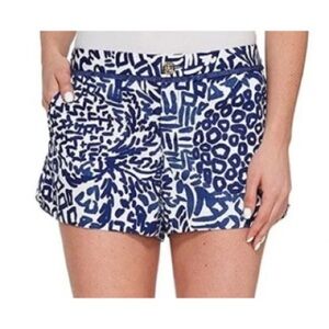 Lilly Pulitzer Adie Shorts Navy Blue & White “Indigo Home Slice” Size 4